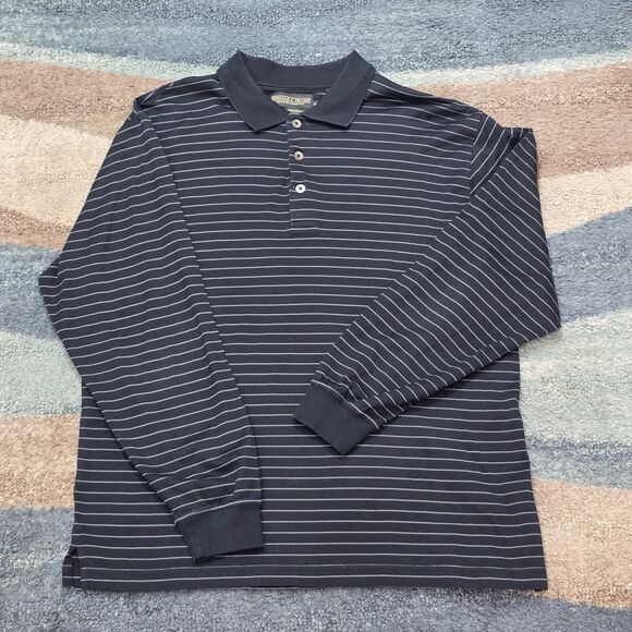 Donald J. Trump Signature Collection Men’s Long Sleeve Polo Shirt Black Size M - Picture 1 of 5